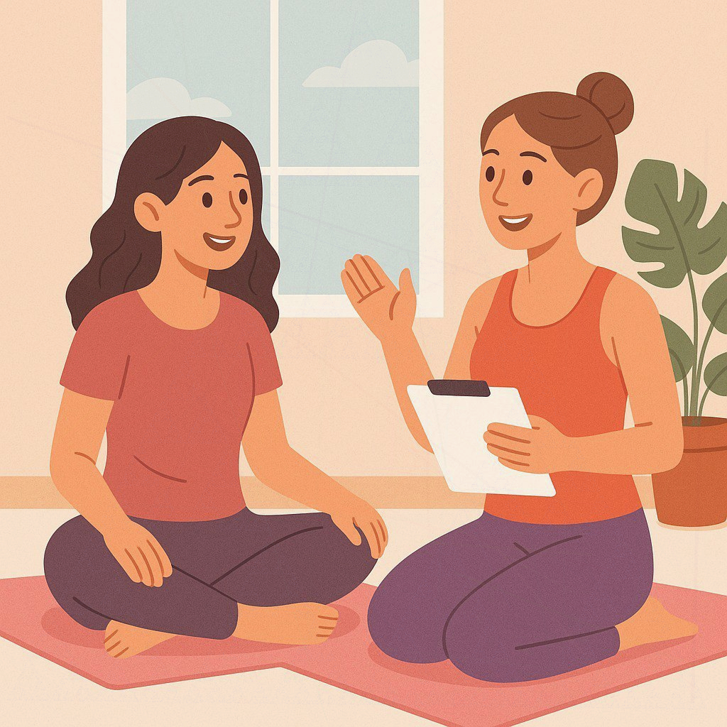 Instructor meditând între rădăcini expuse